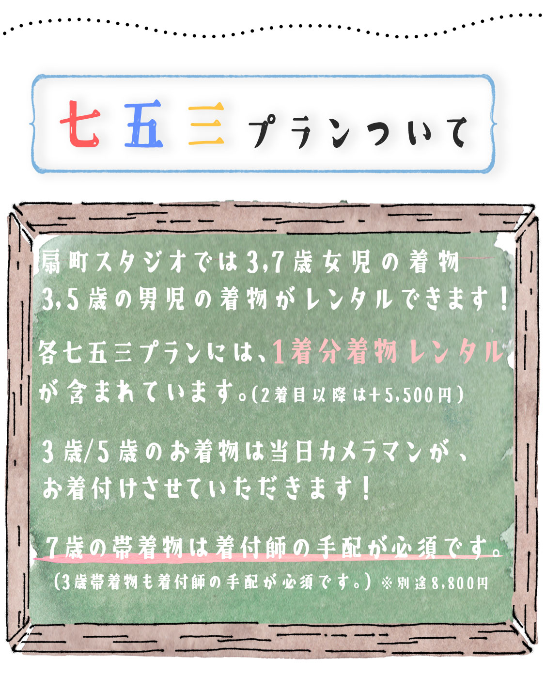 七五三撮影のご案内